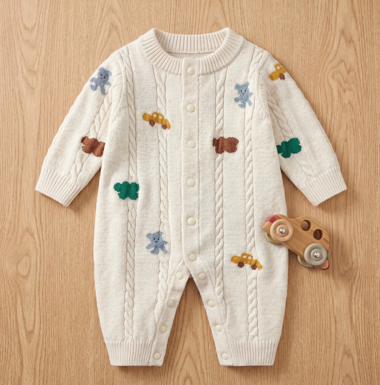 The Playtime Cable Knit Jumpsuit