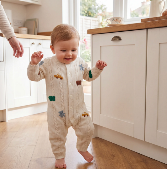 The Playtime Cable Knit Jumpsuit