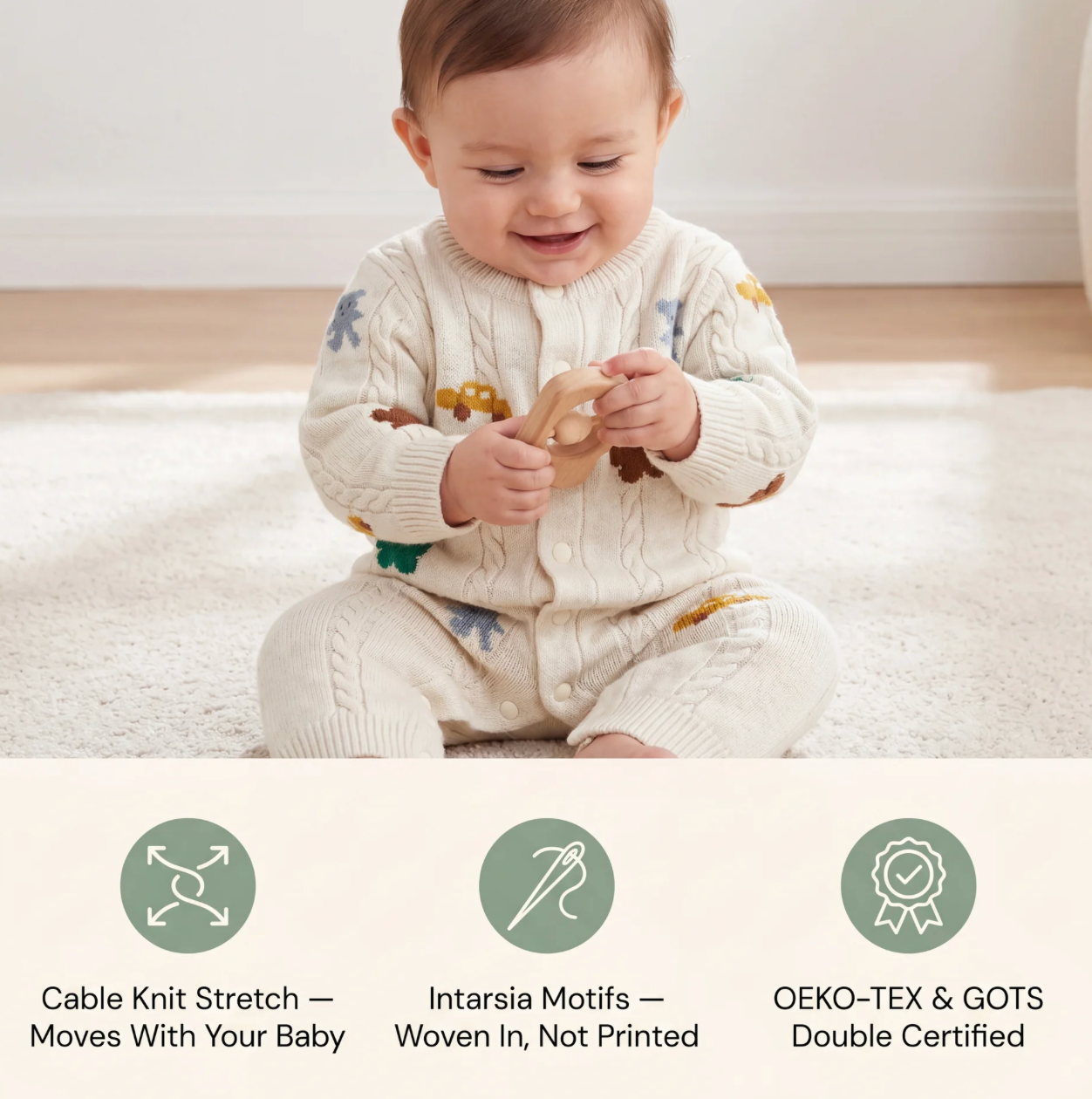 The Playtime Cable Knit Jumpsuit